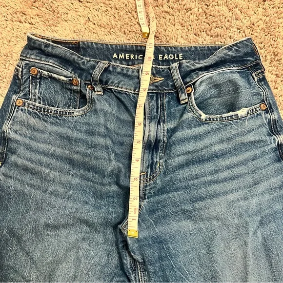 {American Eagle} ankle length distressed wide leg jeans - Picture 7 of 10